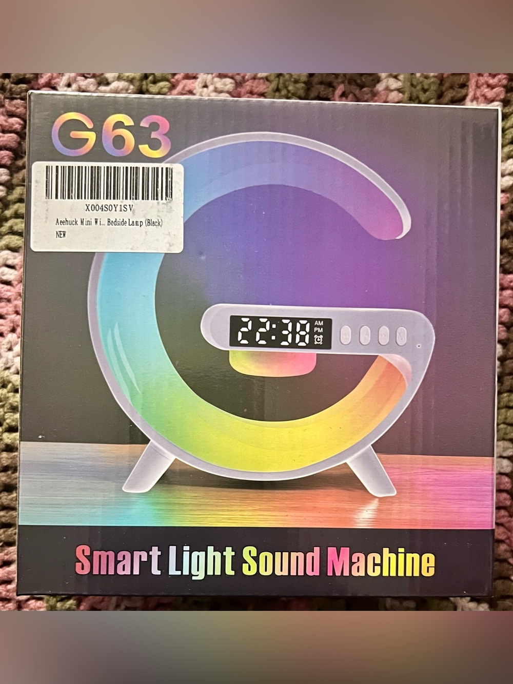 G63 INTELLIGENT RGB SMART LIGHT Bluetooth Radio Wireless Charger Clock & Alarm